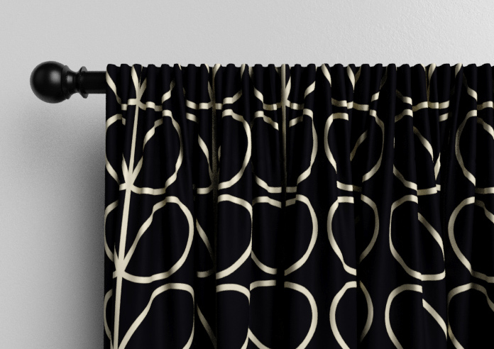 Orla Kiely Jumbo Linear Stem, Liquorice - Made to Measure Curtains - Image 9